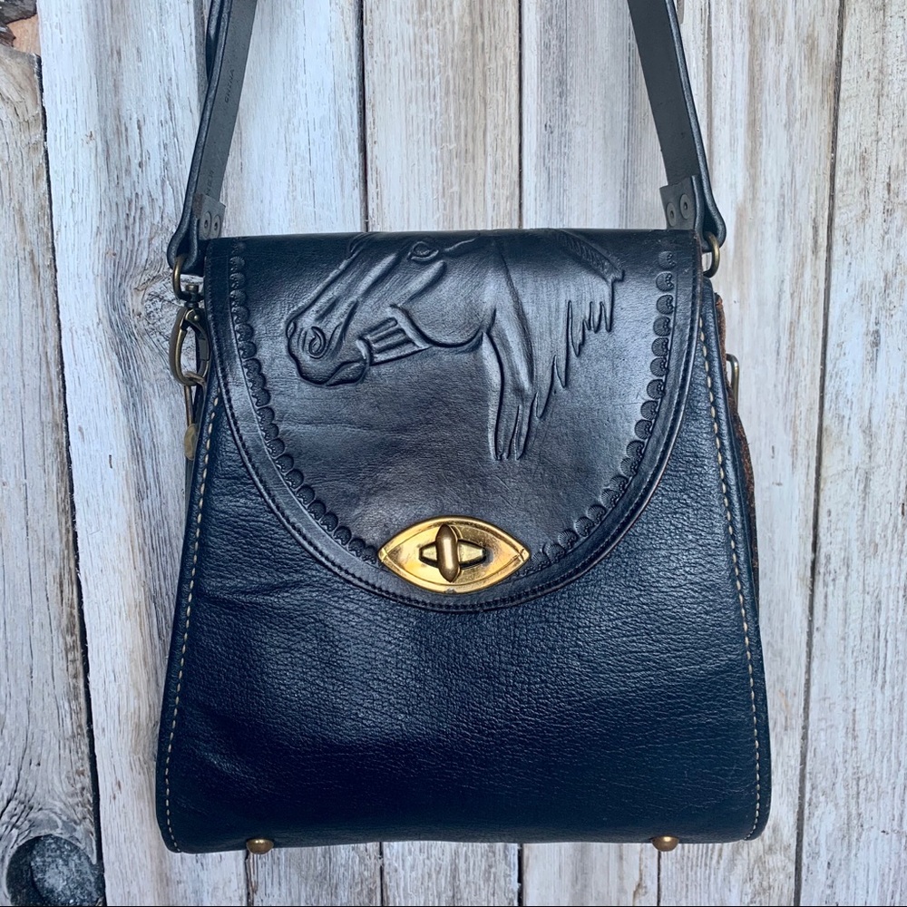 Vintage Joo Kay Horse Tooled Bag